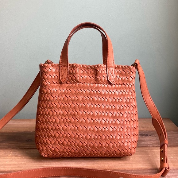 Madewell The Small Transport Crossbody Bag Woven Leather Edition - Picture 2 of 7
